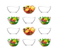 LAV Ciotole in Vetro Set 12 Ciotola per Dessert in Vetro 310ml SENZA PIOMBO Ciotola per Gelato in Vetro, Salse Sundae Caramelle, Ciotole Per Frutta, Insalatiere in Vetro Tazza da Dessert