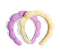 LAV KIDS Fascia per capelli con bolle per bambini, in morbido tessuto assorbente, viola e giallo, taglia unica (Bubble Duo)