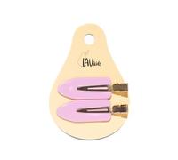 LAV KIDS Fermacapelli Duo per ragazze, rosa, 6 x 2 cm, leggero e delicato, confezione da 2