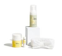 LAV Kids Set per la cura del viso, schiuma detergente 100 ml, crema idratante 50 ml e burro per labbra con fascia per capelli e borsa