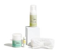 LAV Kids Set per la cura del viso, schiuma detergente 100 ml, crema idratante 50 ml e burro per labbra con fascia per capelli e borsa