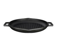 Lava Cookware LV Eco GT 30 T5 Bistecchiera, Integral Maniglie in Metallo, Diametro 30 cm, in ghisa, Nero