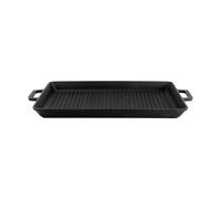 Lava Cookware Padella in ghisa con manici in metallo, 26 x 45 cm, colore: Nero