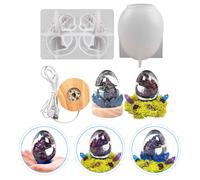 Lava Dragon Egg Stampo Con Base Per Lampada Uova Di Stampi Resina Epossidica