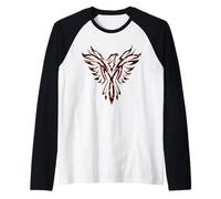 Lava Fire & Flames Phoenix Mitico Bird Rising Born Again Maglia con Maniche Raglan
