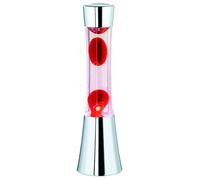 LAVA LAMPADA CURVA GADGET CROMO + ROSSO H.40CM
