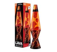 LAVA® - Lampada Lava 2078 Volcanic Crags, cera rossa, liquido arancione, base e cappuccio decorativi, lampada a movimento liquido a marchio LAVA® originale da da 14,5 pollici