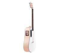 LAVA ME Play Chitarra Elettroacustica HILAVA 2.0, Chitarra Intelligente Touchscreen, Borsa Lite, Cavo Dati, Chiave Truss Rod, Per Principianti (36" Bianco & Rosa)