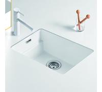 Lavabi da Bagno Lavello da Cucina a Vasca Singola da Incasso per Bianco con valvola ad Angolo per Acqua Calda e Fredda Ingombro Ridotto Adatto per banchi da Lavoro Esterni Ristoranti Lavanderie e