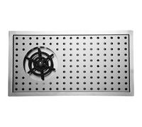 Lavabicchieri in Acciaio Inox per Espresso, Lava Bicchieri Banco con Spruzzatore, Scarico e Vaschetta Raccogli Gocce per Uso Domestico e Commerciale(64.1x21.2cm/25.2x8.3in)