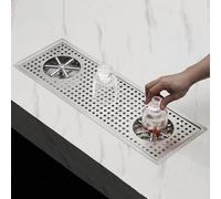 Lavabicchieri Lavandino Automatico a Doppia Testa, Detergente per Bar, Detergente per Brocche, Accessori per Lavello per Bar di Casa(Silver)