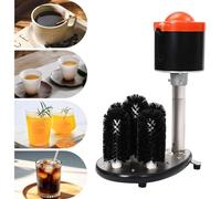 Lavabicchieri professionale for bar a pulizia rapida, lavabicchieri elettrica, for bicchieri da vino rosso e da birra, macchina in acciaio inox con 5 spazzole