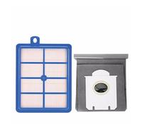 Lavabile 1 pz H12 H13 Polvere Filtro Hepa + 1 pz Sacchetti for aspirapolvere Sacchetto for la polvere compatibile con compatibile con Philips Electrolux