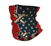 Lavabile Bandana,America And Morocco Moroccan Flag Vintage Combine,Decorazione facciale Elastico Sciarpa a Tubo per Ciclismo Outdoor Sports 26X30cm