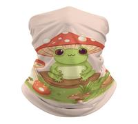 Lavabile Bandana, Passamontagna Cute Frogs And Mushrooms Traspirante Sciarpa a Tubo per Yoga Campeggio Adulto