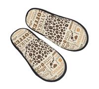 Lavabile Calde Slippers Coffee Cups Made Of Coffee Beans Scarpe Inverno Peluche Comode House Shoes Per Casa, Spa, Uomini L