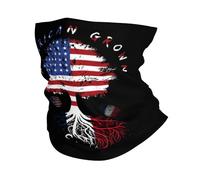 Lavabile Cerchietto per Capelli,America And France French Republic Flag Roots,Scaldacollo Elastico Sciarpa a Mezza Faccia per Yoga Escursionismo Donna 26X30cm