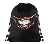 Lavabile in Lavatrice Shopping Zaini Joker Smile Borse da Palestra Personalizzato Borsa con Coulisse per Viaggi, Regalo, Compleanno