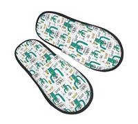 Lavabile Pantofole Donna Uomo Hello Summer Pantofole Invernali Comode Peluche Ciabatte Per Viaggi, Hotel, Casa L