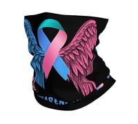 Lavabile Sciarpa a Tubo,Thyroid Cancer Awareness Ribbon,Decorazione facciale Antiscivolo Headwrap per Adulto Campeggio Motocicletta 26X30cm