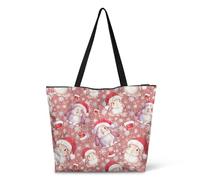 Lavabile Shopping Bag Xmas Bunny Shopper Borsetta Casual Borsa Da Spiaggia Per Regali, Shopping, Palestra, 40X50X15Cm