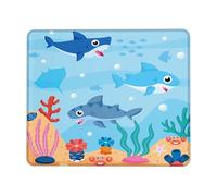Lavabile Tappetino Mouse, Fish Whale Ocean Creature Underwater World Cartoon Tappetino per Il Mouse Antipolvere Gaming Mousepad per Ufficio Laptop PC