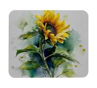 Lavabile Tappetino per Il Mouse Anti-Slip Rubber Cute Custom Pattern Watercolor Sunflower Gaming Mousepad Tampone per Mouse 25x30cm per Notebook,PC,Computer