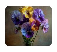 Lavabile Tappetino per Il Mouse Custom Personalized Pansies Flowers Picture Gaming Mousepad Tampone per Mouse 25x30cm per Notebook,Laptop,Computer