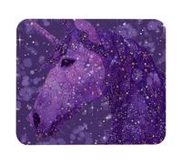 Lavabile Tappetino per Il Mouse Custom Personalized Purple Uni-Corn Stars Picture Gaming Mousepad Tappetino per Mouse 25x30cm per Notebook,PC,Laptop