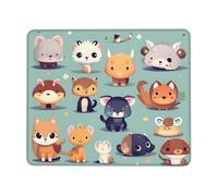 Lavabile Tappetino per Il Mouse, Cute Little Animals, Personalizzato Tappeto Mouse, Gaming Mousepad, 25X30cm, Computer, Ufficio, Laptop