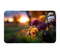 Lavabile Tappetino per Il Mouse Flowers in The Fading Light of a Mesmerizing Sunset Gaming Mousepad Tappetini Mouse 25x30cm per Laptop,Notebook,Ufficio