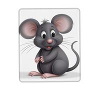 Lavabile Tappetino per Il Mouse Grey Rat 25X30Cm, Tappetino Mouse Ergonomico Gaming Mousepad per Casa Ufficio Computer