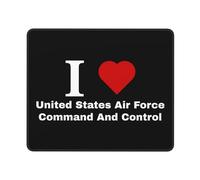 Lavabile Tappetino per Il Mouse, I Love United States Force Command And Control, Superficie Liscia Tappetini Mouse, Gaming Mousepad, 25X30cm, Computer, Ufficio, PC