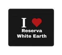 Lavabile Tappetino per Il Mouse, I Love White Earth, Bordi Cuciti Tappetino per Mouse, Mousepads, 25X30cm, PC, Casa, Computer