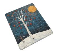 Lavabile Tappetino per Il Mouse, Merry Christmas Birch Tree, Bordi Cuciti Tampone per Mouse, Mousepads, 25X30cm, Laptop, Casa, Computer