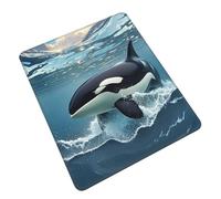 Lavabile Tappetino per Il Mouse, Orca Killer Whale, Confortevole Tappetino per Mouse, Gaming Mousepad, 25X30cm, PC, Notebook, Computer