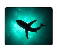 Lavabile Tappetino per Il Mouse Shark Gaming Mousepad Swimming Sea Shark Cold Green Gaming Mousepad Tappetino per Mouse 25x30cm per PC,Casa,Laptop