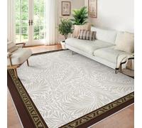 lavabile Tappeto 200x300 William Morris Area Tappetino for soggiorno antimacchia antiscivolo Backing boho camera da letto Thin vintage Large botanico Print Indoor Beige