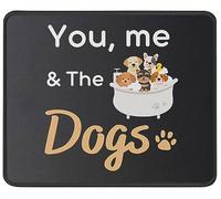 Lavabile Tappeto Mouse, You Me And The Dogs Tappetino per Il Mouse Antiscivolo Gaming Mousepad per Computer Notebook Casa