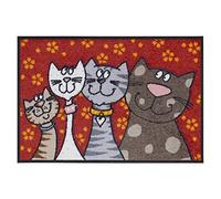 Lavabile ZERBINO con gatti famiglia 50 x 75 cm di Salon Leone