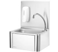Lavabo a mano in acciaio inox senza contatto, da installare sotto il ginocchio -