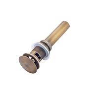 Lavabo a sifone Bottle Trap Siphon Antique Brass P-TRAP Bathroom Vanity Basin Pipe Waste Pop Up Drain with Over Flow(Antique Brass B)
