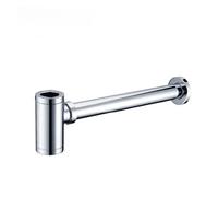 Lavabo a sifone Brass Modern Round Bottle P trap 1 1/4, Sink Drain Pipe Kit Antique with Pop up(Deep Blue)
