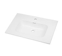 Lavabo ad Incasso in Ceramica Bianco Lucido Rettangolare per Mobili Bagno (81x46 cm)