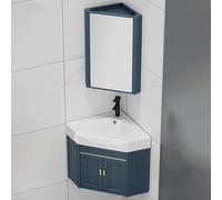 Lavabo angolare da bagno, montaggio a parete, salvaspazio, per piccoli spazi, ideale per ristrutturazioni bagno e aree compatte