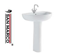 Lavabo bagno in ceramica Geberit Colibrì 2 cm 65 con colonna