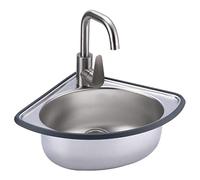 Lavabo Cucina 1 Vasca，Lavello A Libera Installazione In Acciaio Inox，Liscio, Durevole, Antiruggine,Rubinetto Caldo Freddo Lavandino，Lavabo In Acciaio Inossidabile Per Lavamani Per Ristorante ( Size :