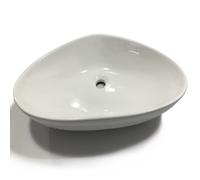 Lavabo Da Appoggio Ceramica Bianco Triangolare Lavandino Lavello Arredo