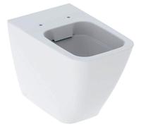 Lavabo da appoggio Geberit iCon Square, a filo parete, 6 l, senza bordo di ri...
