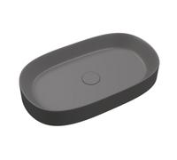 Lavabo da Appoggio Line Ovale in Ceramica Cenere Opaco Lullaby - CONFEZIONE: 1 pz.